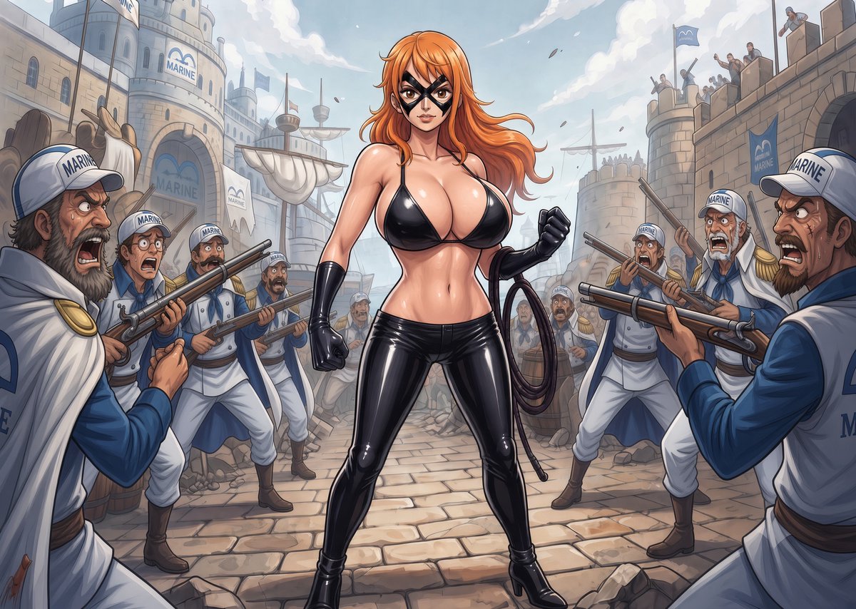 NicolasBus5012's tweet photo. #nami as #blackcat #onepiece #marine #marvel #thunder https://t.co/znp2ySbawb