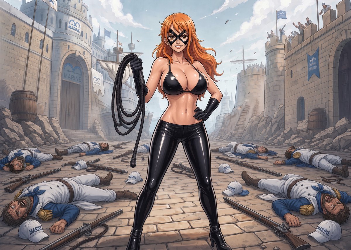 NicolasBus5012's tweet photo. #nami as #blackcat #onepiece #marine #marvel #thunder https://t.co/znp2ySbawb