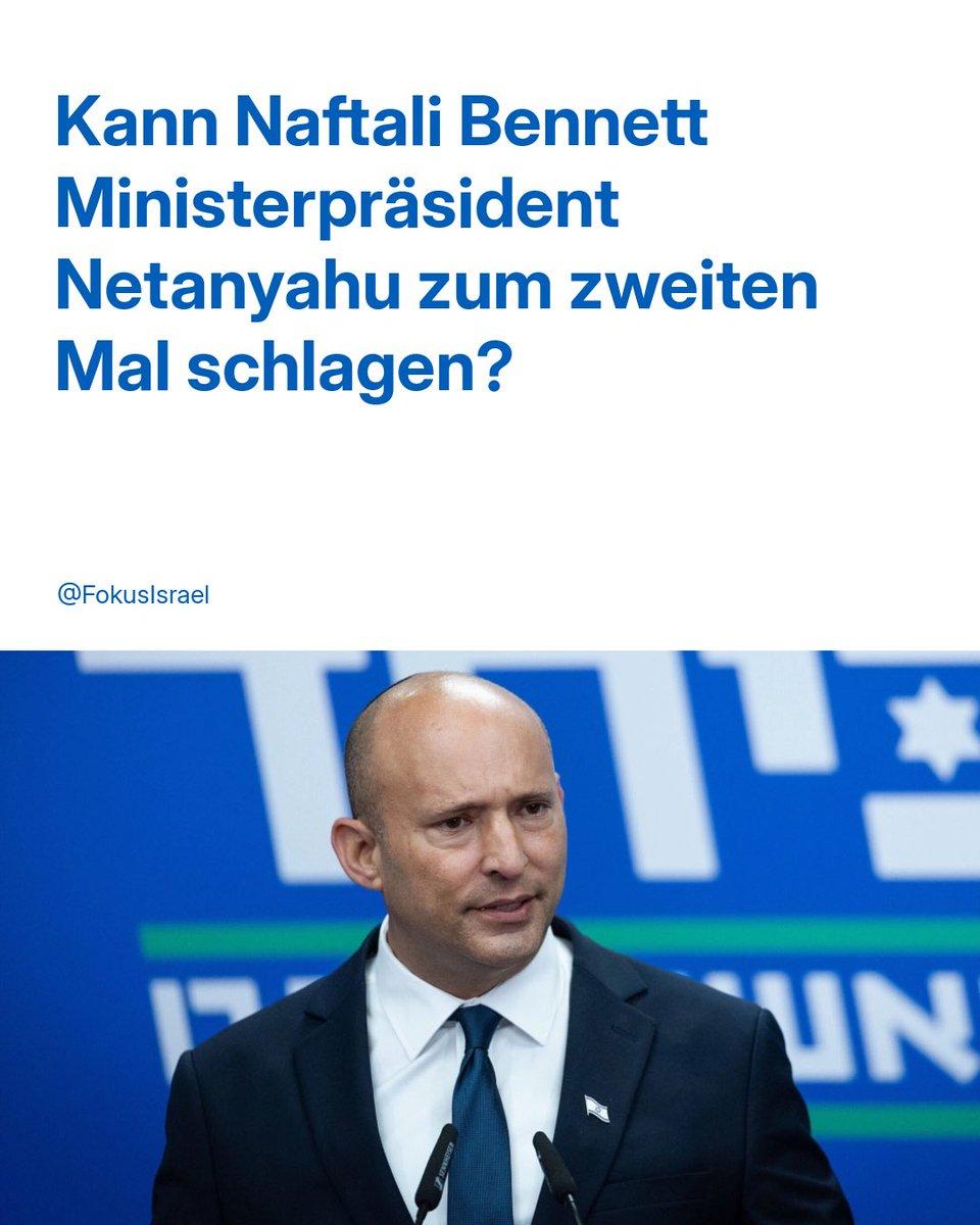 FokusIsrael's tweet photo. Naftali Bennett regierte 2021 erstmals mit einer arabischen Partei, doch seine neue Allianz schliesst solche Partner aus. Warum ändert er seinen Kurs? Wie erschwert dieser Entscheid seinen Weg zur Mehrheit, obwohl er Netanyahu schon einmal mit nur sieben Sitzen entmachtete?

Die Hintergründe erfährst du im ganzen Artikel auf https://t.co/0ho5cA6tI1:
https://t.co/iBIe0xFcwW

Bleib mit uns dran: Abonniere unseren wöchentlichen Newsletter für Nachrichten und Einordnung aus Israel.
https://t.co/SO3Azr5Jf3