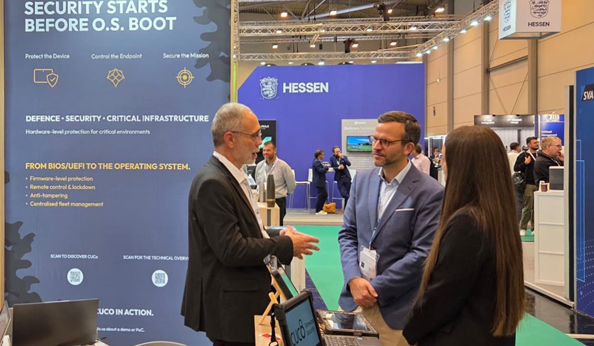 Inforlandiacorp's tweet photo. EUDEX 2026
Final day in Essen connecting with defense &amp; security professionals, technology partners and organisations from across the World
With our CUCo Security Suite, we take device security down to the firmware level.
Thank you to everyone who visited our stand!
#EUDEX2026 https://t.co/COCzAyfiTy
