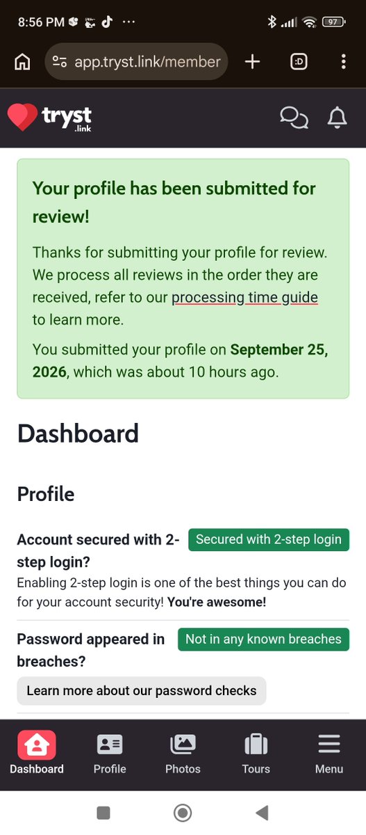 39ornothing's tweet photo. @WeAreTryst please approve. I'm not waiting 7 days after my verification photos were rejected multiple times like that. https://t.co/P00rNzqQvF