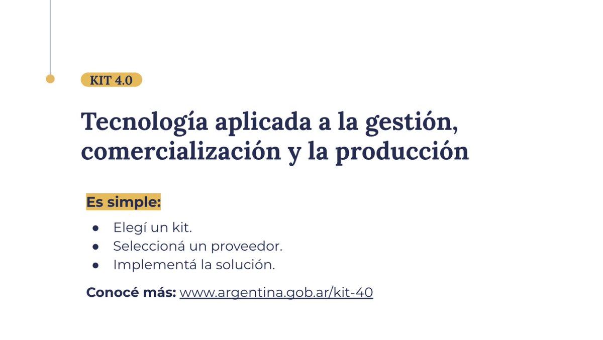 ComercioArg's tweet photo. KIT 4.0 suma 4 nuevos kits y ya son 16 soluciones tecnológicas para fortalecer la comercialización y la gestión de las PyMEs.
Una herramienta ágil y flexible que cubre hasta el 50% del valor neto del kit.
Conocé más: https://t.co/oxs27lgWrH https://t.co/SaPbnDN5WS
