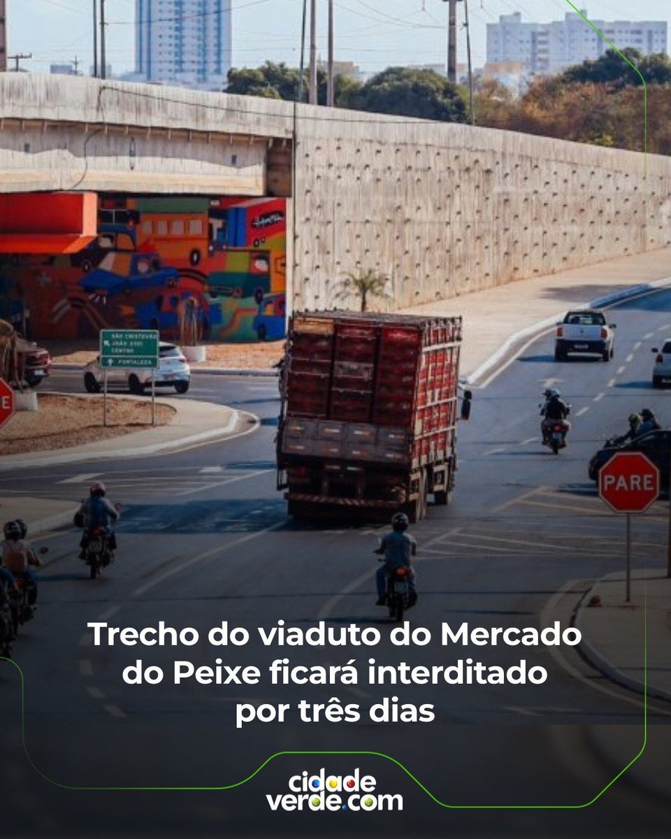 cidadeverde's tweet photo. O trecho do Viaduto do Mercado do Peixe ficará interditado por três dias em Teresina. A interdição ocorre entre os dias 28 e 30 de setembro no trecho do viaduto que vai no sentido a Ladeira do Uruguai, na BR-343.

Acesse: https://t.co/HFEzuwXQHA https://t.co/UZ4LFQ8qWZ