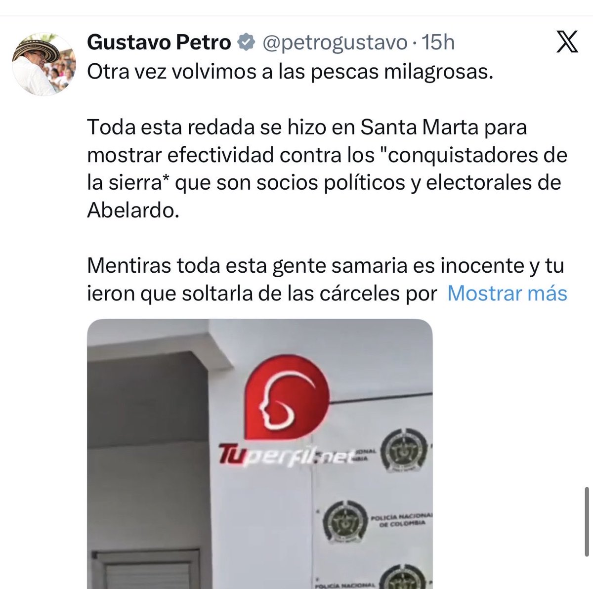 JCFloriant's tweet photo. .@petrogustavo sigue borracho y viudo de poder…

Esa redada en Santa Marta fue en su mismo gobierno… el empoderamiento de los narcoterroristas FUE EN SU MISMO GOBIERNO.

¡LOCO MISERABLE! https://t.co/YbXtpokitW