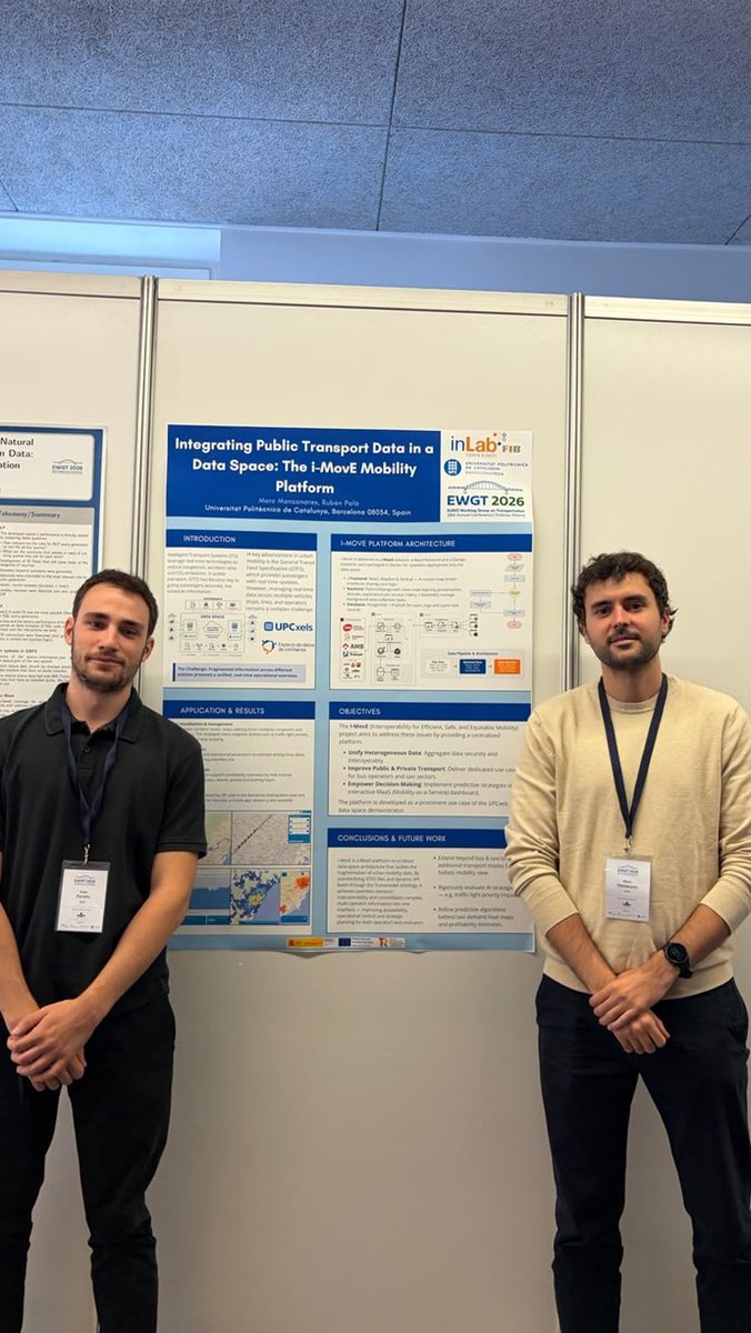 inLabFIB's tweet photo. 🚆 Del 2 al 4 de setembre vam ser a Cracòvia per a l’EWGT 2026, compartint experiències i descobrint noves línies de recerca en transport i mobilitat en el marc del projecte i-MovE.

👉 Descobreix la nostra experiència a l’article de la web! https://t.co/E1NUJM2MzG
