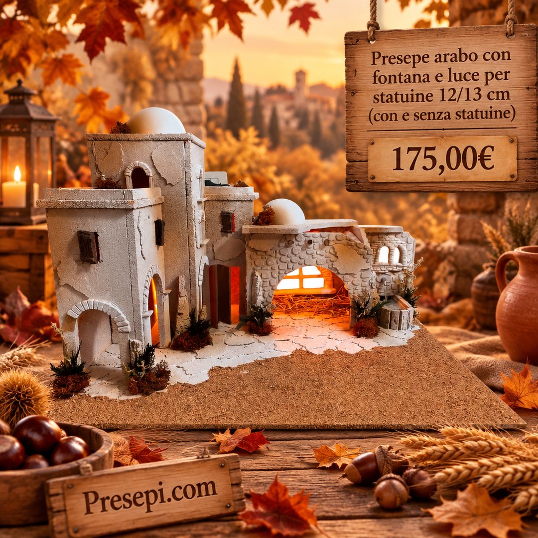 presepi_com's tweet photo. Presepe arabo con fontana e luce, per statuine 12/13 cm.
Categoria presepe palestinese — 175,00€ IVA inclusa.
👉 https://t.co/uUscVRgXu2
#presepe #natale #presepepalestinese https://t.co/GCdTteeobl