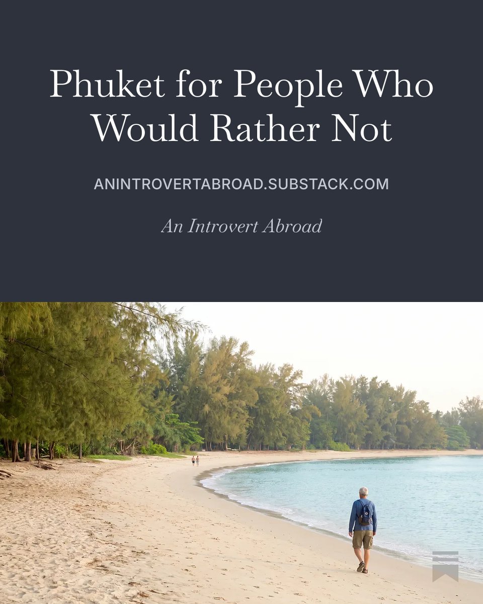 road2timbuktu's tweet photo. Read more: https://t.co/436tJQxRnS
#introvert #solotravel #phuket #substack https://t.co/cVGEl1j1xJ
