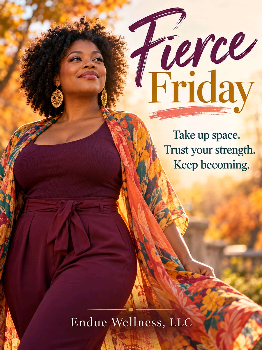 enduewellness's tweet photo. Hey Beautiful Souls! It’s Fierce Friday. Take up space, trust your strength, and keep becoming. 🔥

Y’all know the vibe — stay grounded, stay glowing. Endue it with grace. ✨

#FierceFriday #EndueWellness https://t.co/oT5n2F77JL