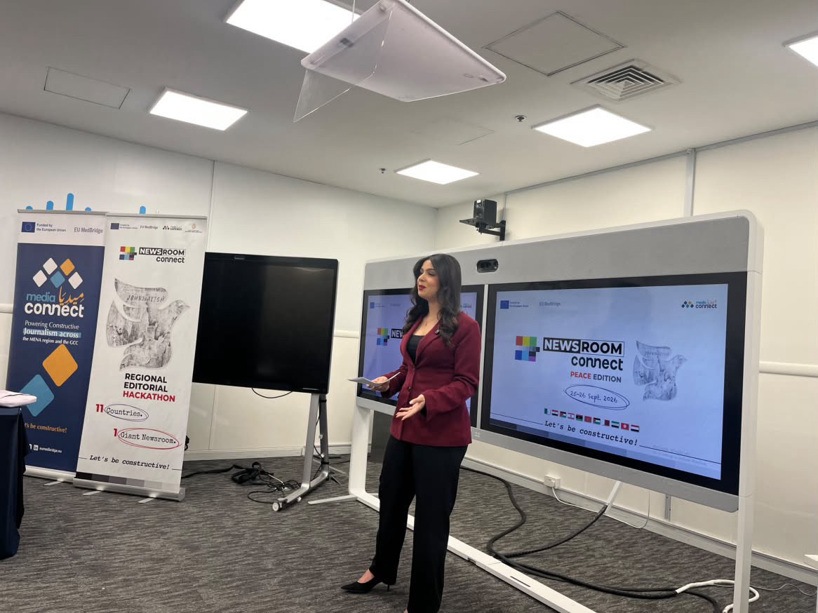 EUinQatar's tweet photo. Today we celebrate the launch of Newsroom Connect Qatar, under the MedBridge initiative, in collaboration with @AJMInstitute 
As disinformation spreads and AI reshapes the news landscape, trusted, independent and fact-based journalism is more important than ever.
🇪🇺🇶🇦 #Medbridge https://t.co/xGyIzkkrqy