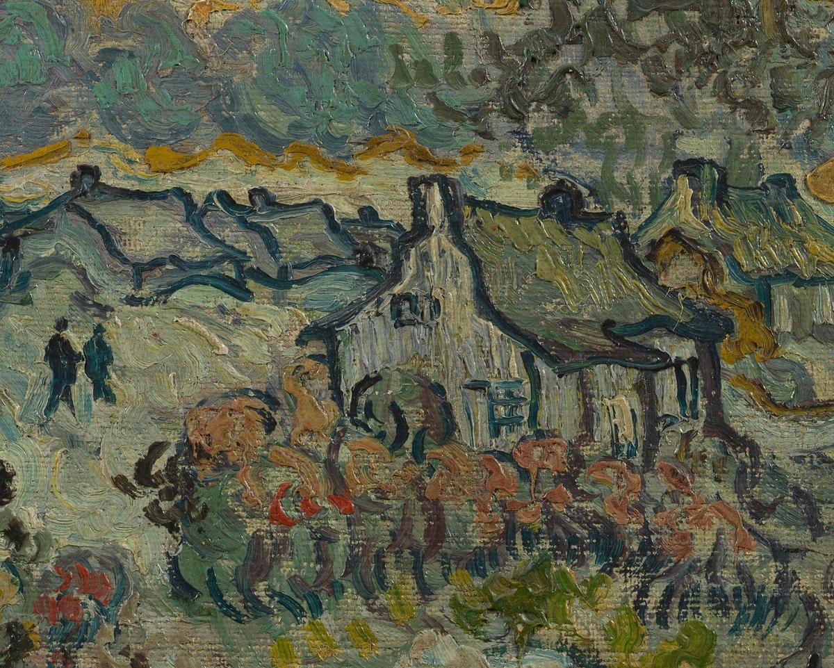 vangoghmuseum's tweet photo. Fun fact: Vincent painted this landscape entirely from memory. 🧠🌅
While staying at the psychiatric institution in Saint-Rémy, Vincent couldn't return to Brabant. So instead, he returned there in his mind.
He painted memories of the countryside where he grew up, writing to his mother and sister that this was: 'a reminiscence of Brabant, cottages with mossy roofs and beech hedges on an autumn evening with a stormy sky, the sun setting red in reddish clouds.'

🖼️  'Reminiscence of Brabant', 1890 © Van Gogh Museum