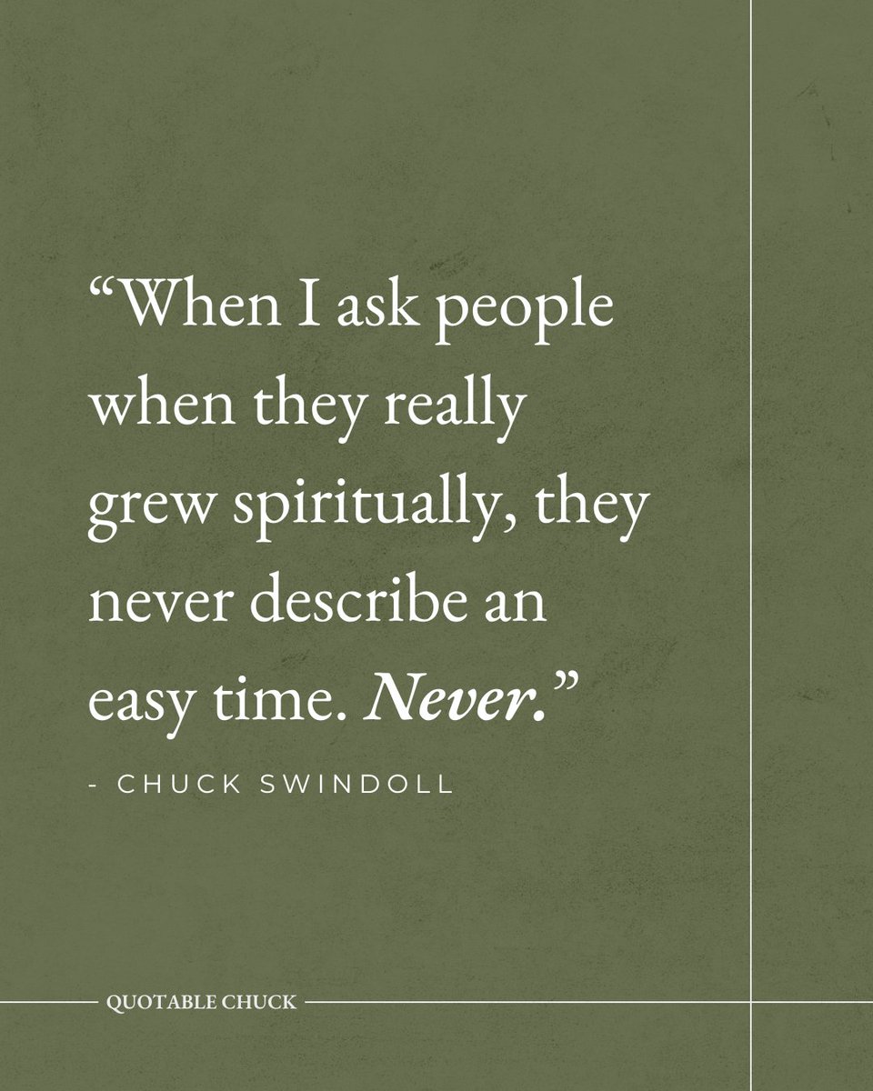chuckswindoll's tweet photo. Comfort is a wonderful place to rest and a terrible place to grow. The seasons we'd erase from our history are usually the ones that made us who we are.

What season shaped you most — and would you have chosen it? https://t.co/MhDftkcwvU