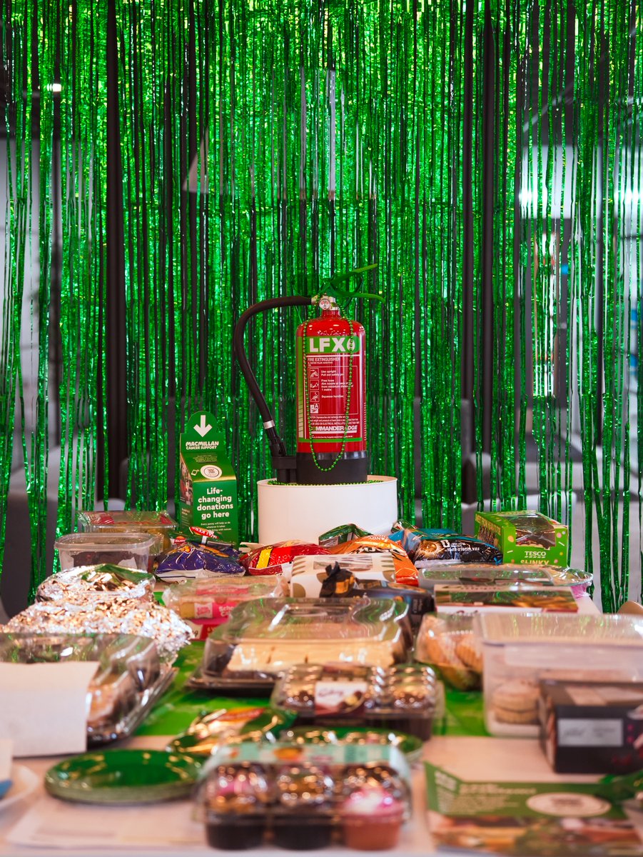 CheckFire_Ltd's tweet photo. 💚 CheckFire turned green for Macmillan!

From our Great CheckFire Bake Off to quizzes and competitions, it’s been a fantastic day! Even our LFX got involved — luckily, its services weren’t needed! 🔥

We’re also matching every pound donated💚

#CheckFire #MacmillanCoffeeMorning https://t.co/k7BBaQ4BWo