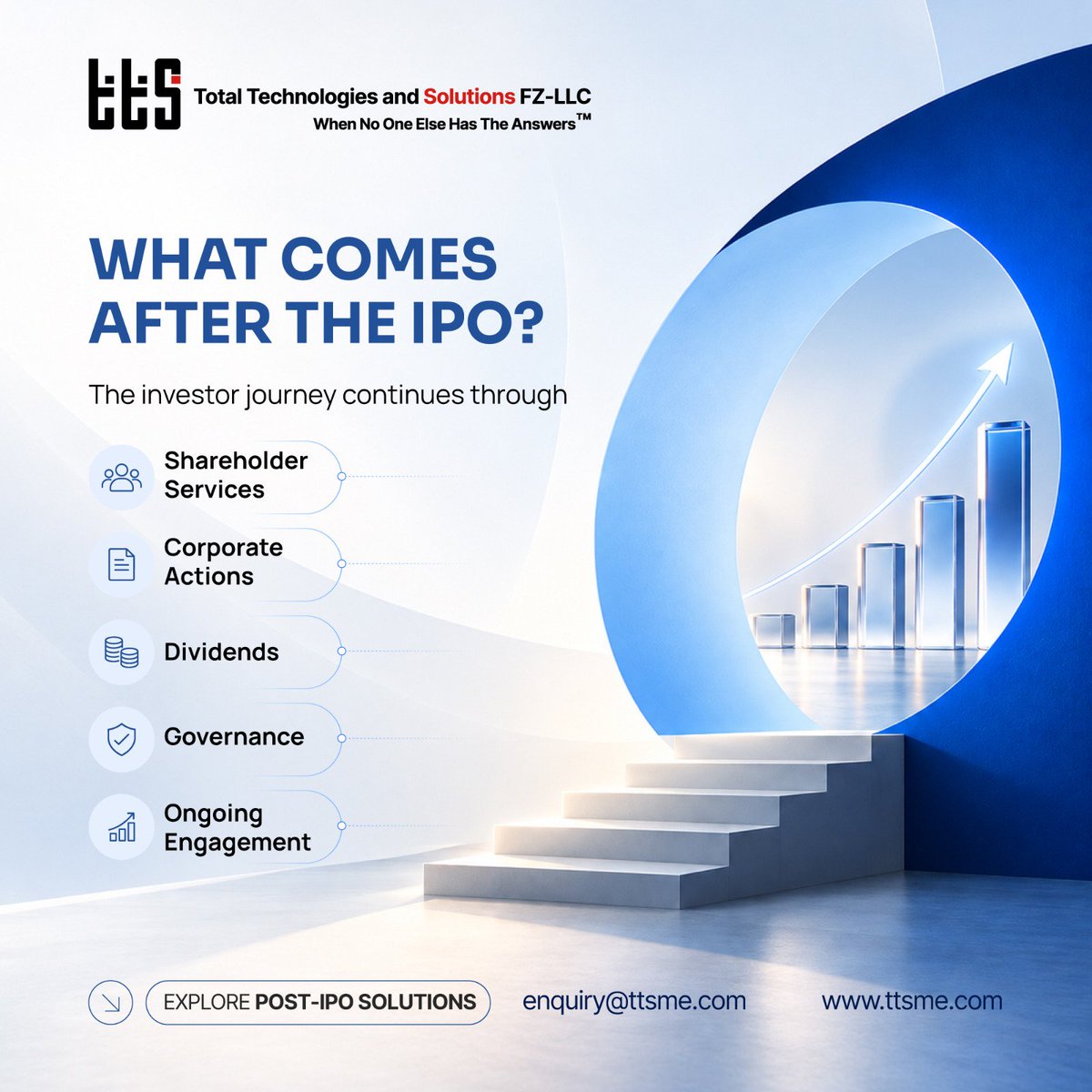 TTS_ME's tweet photo. 𝗧𝗵𝗲 𝗜𝗣𝗢 𝗶𝘀 𝗷𝘂𝘀𝘁 𝘁𝗵𝗲 𝗯𝗲𝗴𝗶𝗻𝗻𝗶𝗻𝗴.
Post-IPO operations need efficient shareholder, corporate action, dividend, and governance management.
Explore TTS Post-IPO Solutions: https://t.co/62Rl0QI8oh
#PostIPO #ShareholderManagement #CapitalMarkets https://t.co/9THpeMuqXJ