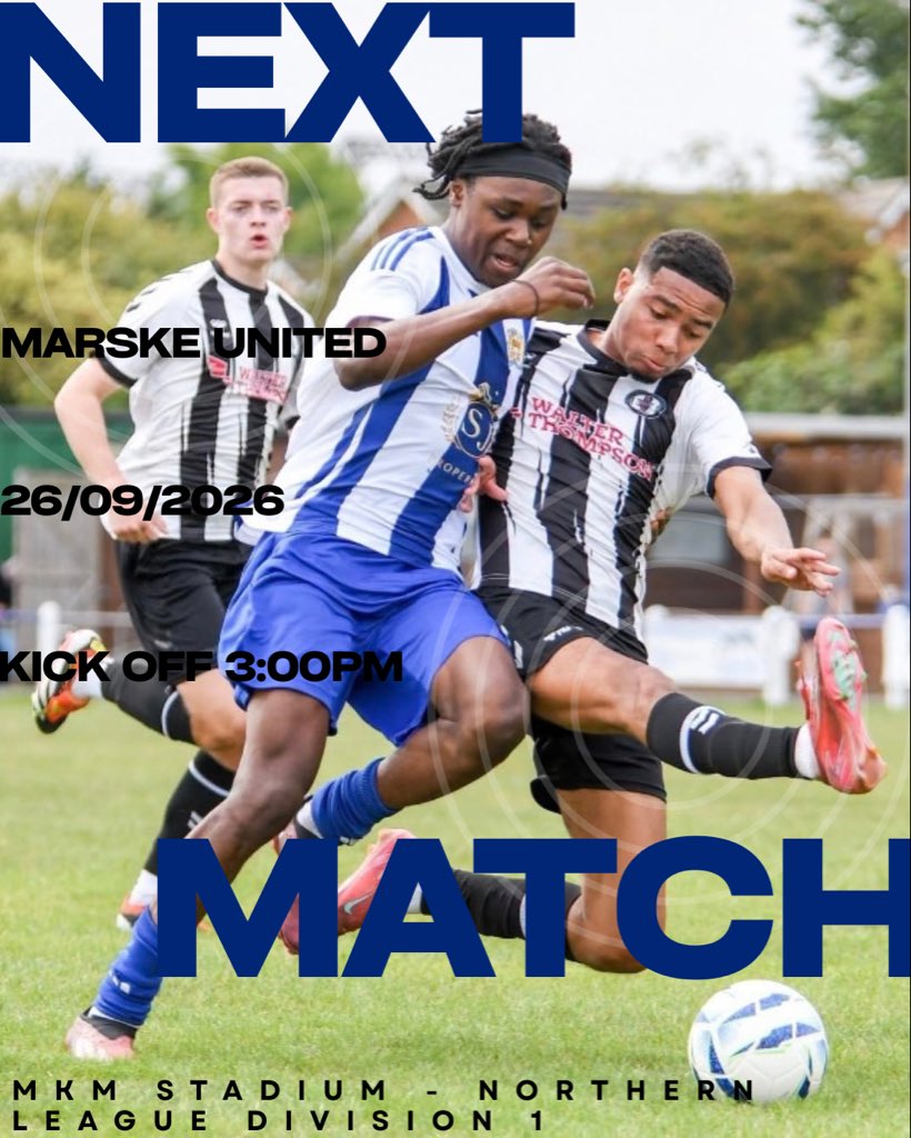 NBFC_Official's tweet photo. TOMORROW. 🦁

Another home game awaits as the Lions take on Marske United at the MKM Stadium for a 3pm kick-off. 

Come and support the lads! 🔵⚪️ https://t.co/zsp5T4PDTX
