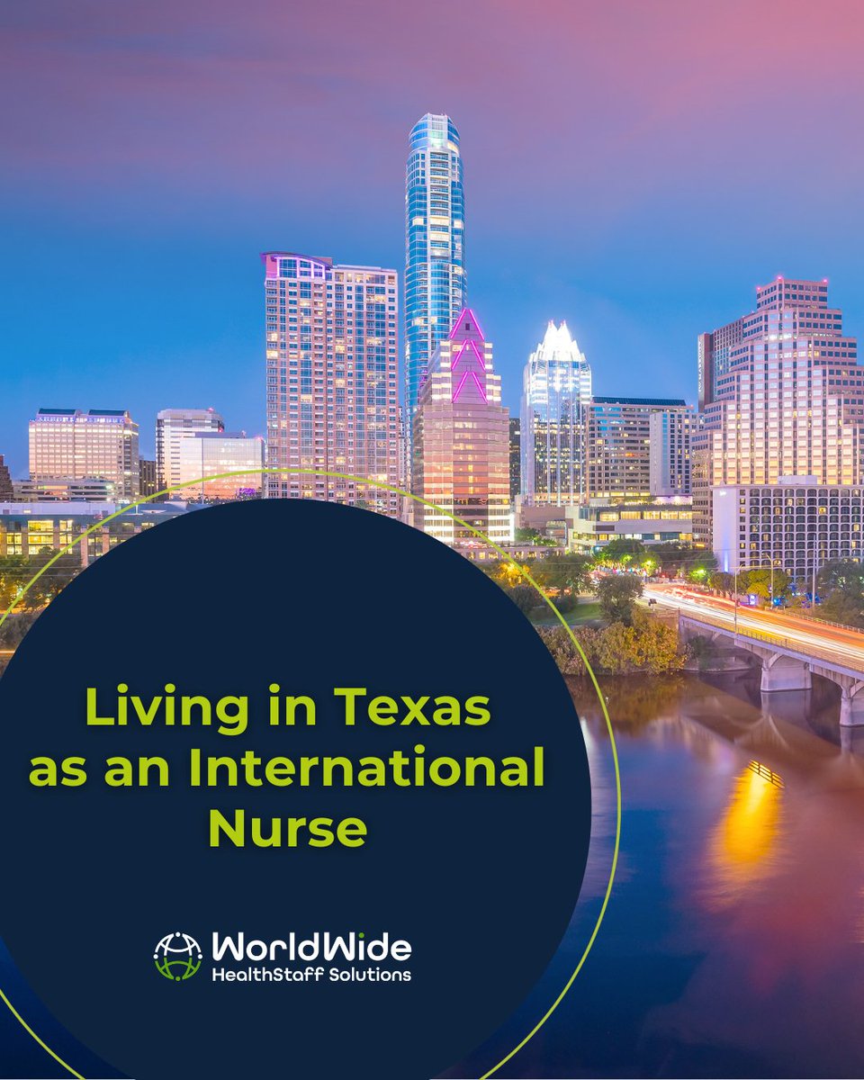 WWHealthStaff's tweet photo. Thinking about living in Texas as an international nurse?
Texas continues to be one of the top destinations for healthcare professionals in the U.S.
Read the full blog here π https://t.co/brzlmkUlVH
#WWHS #Texas #InternationalNurse #USRN #NursingJourney https://t.co/I2o0TtoKn5