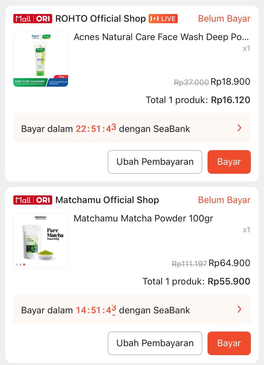 octafenyy's tweet photo. ternyata bener ya teori checkout waktu payday lebih murah daripada tanggal kembar? asalkan tau jam-jam waktunya turun harga https://t.co/r6ZRsg5Liw