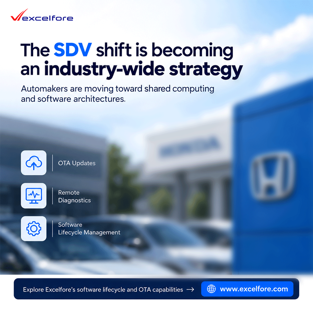 excelfore's tweet photo. As shared computing &amp; software architectures gain momentum, OEMs need infrastructure to update, diagnose &amp; manage vehicle software throughout its lifecycle.

Excelfore’s eSync ecosystem helps enable that connected software lifecycle https://t.co/PKAQQB4pLC

#AutomotiveSoftware https://t.co/oASkYJz5M1