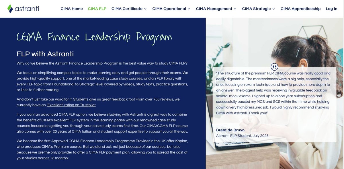 mjthetutor's tweet photo. Thinking about doing the #CIMA #FLP. Check out what Astranti is offering and what the benefits are doing it the #FLP way. https://t.co/hfcAak7oFR https://t.co/EqQB8V9nod