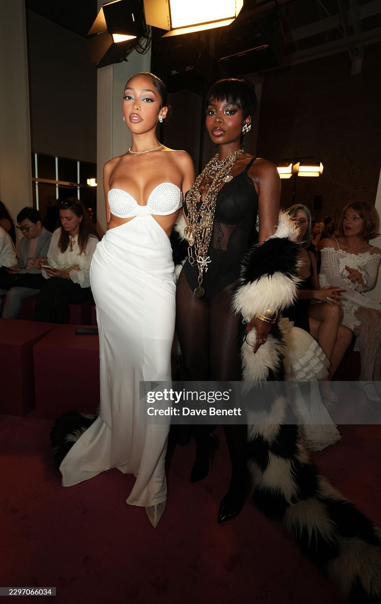 fashioncloneit's tweet photo. Olandria and Jodie Woods for Blumarine SS27 fashion show. https://t.co/6UlKXMAUV7