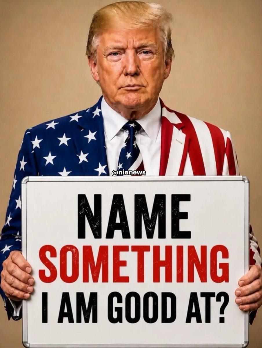 CityScapesNC's tweet photo. Name one thing Trump Is really good at? https://t.co/xuSD5NtvPW