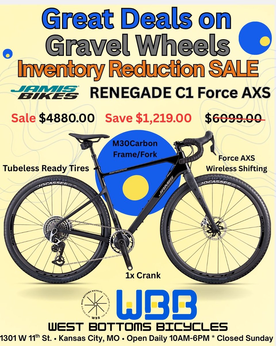 JodieVanoni's tweet photo. Great deals on gravel bikes and wheels. Built for paved paths, gravel, dirt roads, singletrack, and everything in between. Ride farther, explore more, and discover new places. https://t.co/IGzKoVeHjV