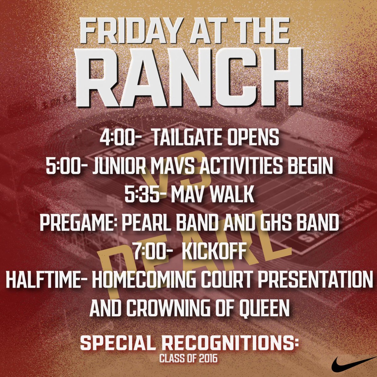 GHSMavericks's tweet photo. 🐴 HOMECOMING FRIDAY AT THE RANCH https://t.co/OH0iBihEV4