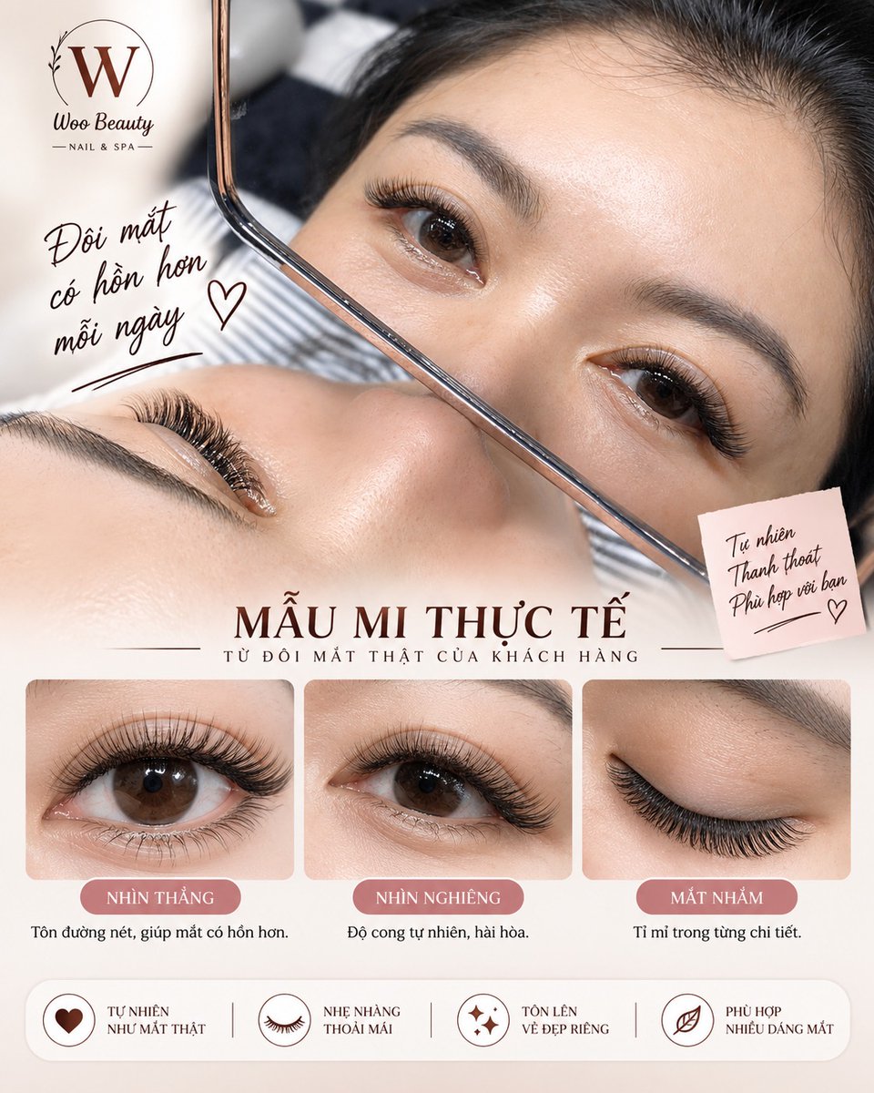 ArnoldImhoff's tweet photo. Đôi mắt có hồn hơn nhưng vẫn tự nhiên như mắt th���t. Woo Beauty chăm chút từng độ cong, độ dài và vị trí sợi mi để ánh nhìn nhẹ nhàng, thanh thoát mà cuốn hút. https://t.co/RhUxjIy32r