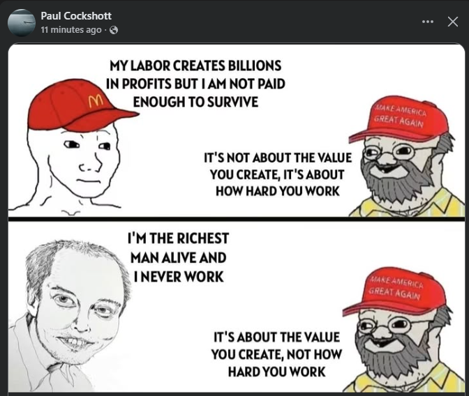 MaoistRebelNews's tweet photo. Pretty much the blatant contradiction in those who defend capitalism. https://t.co/PFccjXhoPS