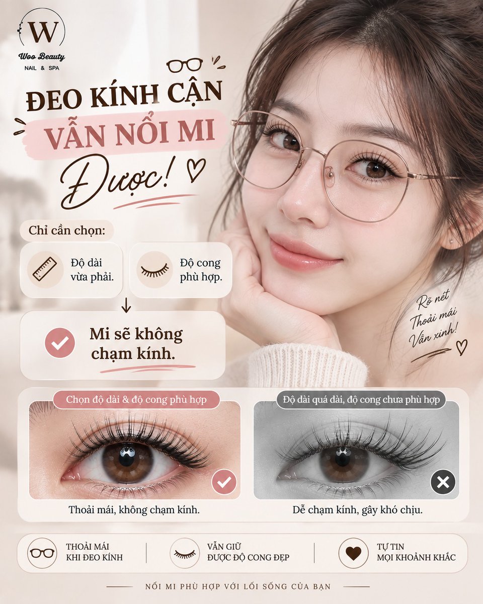 ArnoldImhoff's tweet photo. Đeo kính cận vẫn có thể nối mi đẹp! Hãy chọn độ dài vừa phải và độ cong phù hợp để mi không chạm kính, giữ đôi mắt cuốn hút và thoải mái suốt ngày. https://t.co/ZCZwNRDyyx