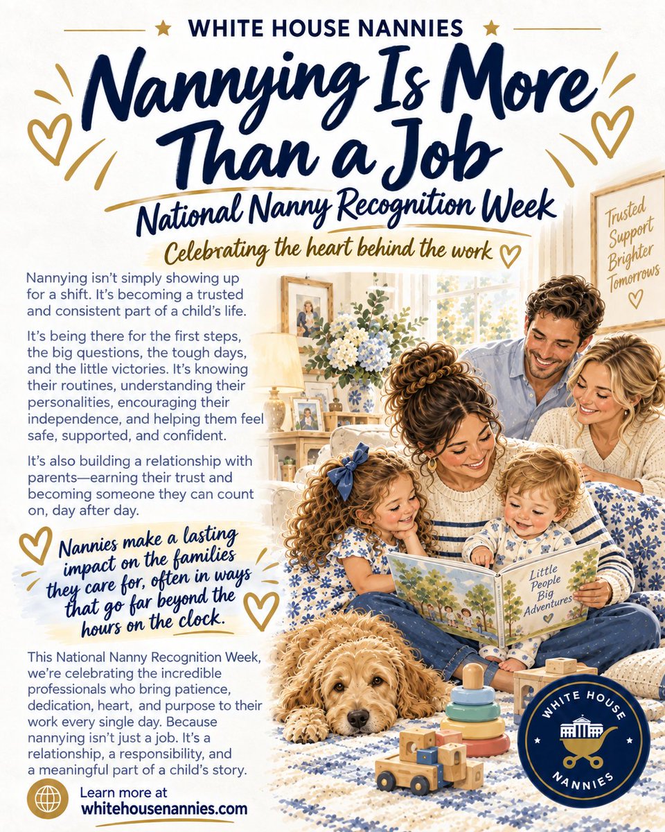 WHNanniesDC's tweet photo. #WhiteHouseNannies #NationalNannyRecognitionWeek #NannyAppreciation #ThankYouNannies #NannyLife #ProfessionalNanny #NannyCommunity #NannyPride #ChildcareProfessionals #CaregiverAppreciation #FamilyAssistant #NannyCareer #DMVNannies #DCNannies #MarylandNannies #VirginiaNannies https://t.co/OiF4ZONA9z