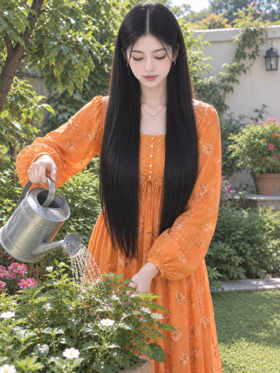 Garden Watering Portrait