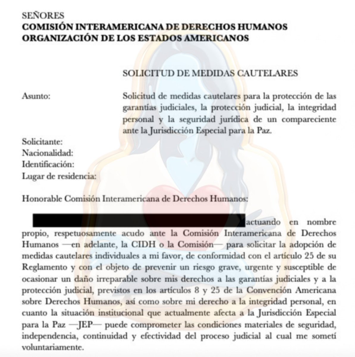 MaclaPosada's tweet photo. Me informan que, presuntamente, funcionarios de la JEP estarían presionando a comparecientes de la Fuerza Pública para que soliciten a la CIDH la adopción de medidas cautelares, con el fin de impedir el recorte presupuestal. 

Cabe recordar que este recorte no es exclusivo del Tribunal, sino transversal a todas las entidades del Estado, en el marco de la grave situación fiscal que atraviesa el país.

También estarían diciéndoles que, de confirmarse el recorte, la JEP no podría funcionar y sus casos pasarían a la jurisdicción ordinaria sin las reglas especiales de la justicia transicional. 

De confirmarse esta situación, se configuraría una instrumentalización inadmisible de soldados y policías por parte de un Tribunal que los equiparó con el terrorismo y que no les respetó la garantía del juez natural.

Adjunto documento que nos hacen llegar :