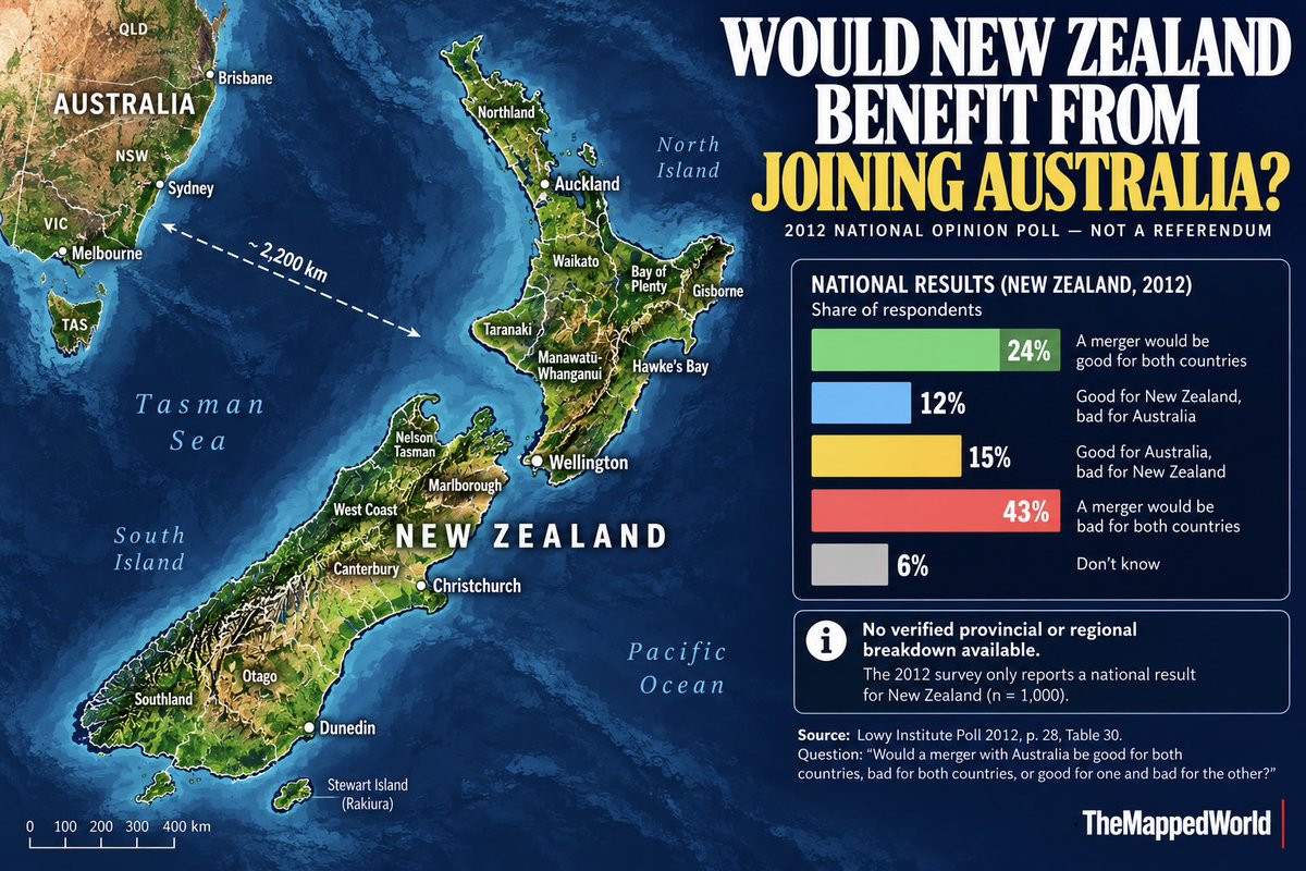 TheMappedWorld's tweet photo. @TerribleMaps Australia is almost New Zealand… how about a merger then? 🇦🇺 🇳🇿 https://t.co/s3mkl3WMg5