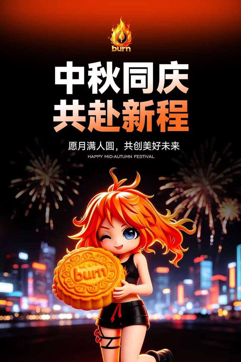Burnedfi_CN's tweet photo. 在中秋佳节之际，burn燃烧社区共同祝贺一起为燃烧创造价值，一起共建burn生态系统的伙伴们：祝您中秋快乐，往后余生，万事顺遂！ https://t.co/9QNmXhZaJf
