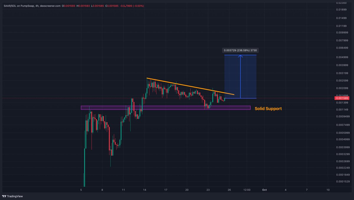 crypto_bull's tweet photo. $SAAR - Once in a generation meme tbh, we have seen many dogs, cats, all types of animals as meme tokens but SAAR is us, he represents all of us 

SAAR is not just a meme, it's a journey and the token has lot of utilities coming up. 

The team is launching  products, updates and listings constantly, so what we have seen till now is just the tip of an iceberg scheduled by the team for $SAAR 

Chart wise it's accumulating before it run towards $5m MC and that will happen very soon, tier 1 listings is upcoming very soon and that will bring more buyers for $SAAR

So if you want to be a part of history and print at the same time, just buy $SAAR and hold it 

CA - 8H5yfL1GoDETLDaLYZzrgQuZs37eiKJjdfP21b6ypump