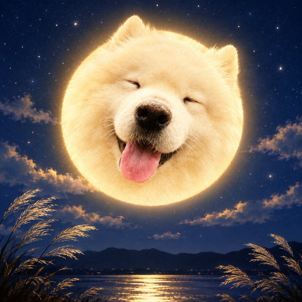 samoyedsunny's tweet photo. 中秋の名月🌕 https://t.co/hvUsZ3Lac1