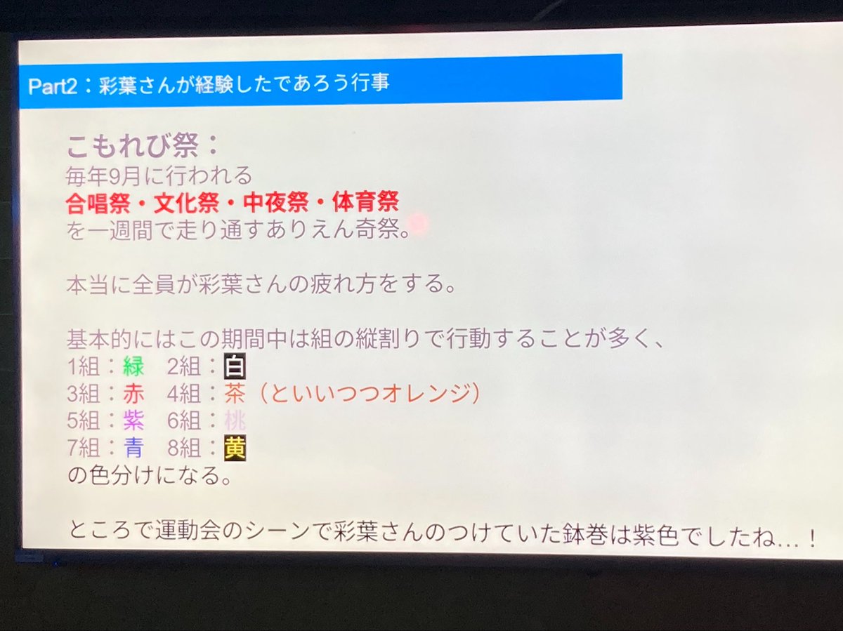 kishabiyori's tweet photo. DJイベントに来たら彩葉が通う高校の解説が始まった🏫
彩葉のクラスは5組らしい(？)…新解釈だ👀 https://t.co/tS1TR7zgFS