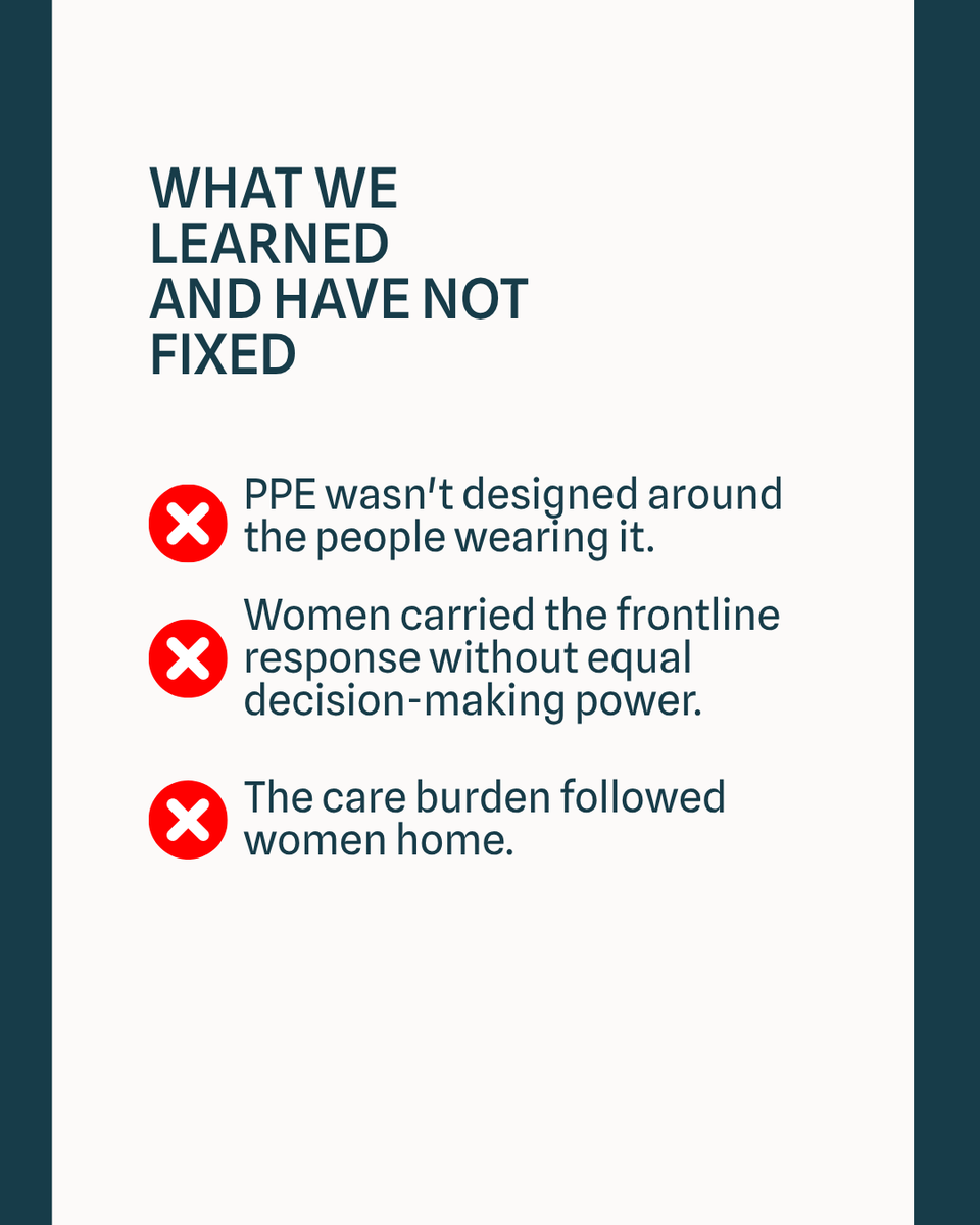 womeninGH's tweet photo. We survived the last pandemic. Today, the UN adopts a plan for the next one.

PPE that didn’t fit. Women on the frontline without decision-making power. The care burden that followed them home.

Preparedness that repeats this isn’t preparedness. #UNGA81 #WomenInGlobalHealth https://t.co/gWEsEdb6zk