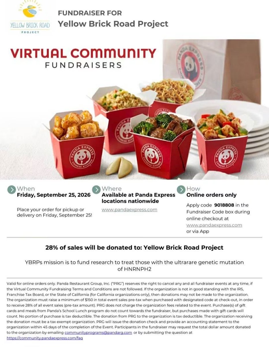 BainBrainLab's tweet photo. Feeling like some yummy Chinese food for lunch or Friday night dinner on the couch? Consider supporting a good cause!

@YBRP4hnrnph2 
@PandaExpress https://t.co/rxdkGnPeT5