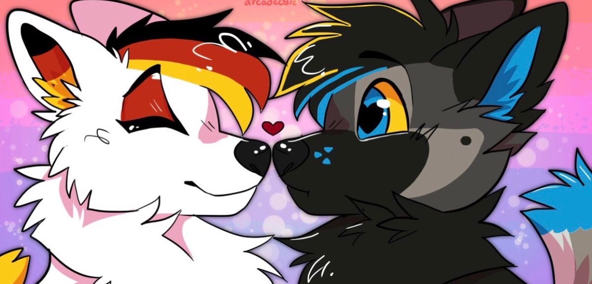 MischievousChey's tweet photo. Nose boops! 
Base: @/Arcadecore
#furry #furries #furryfandom #furrycommunity #fyp https://t.co/XLRd9JmVLx