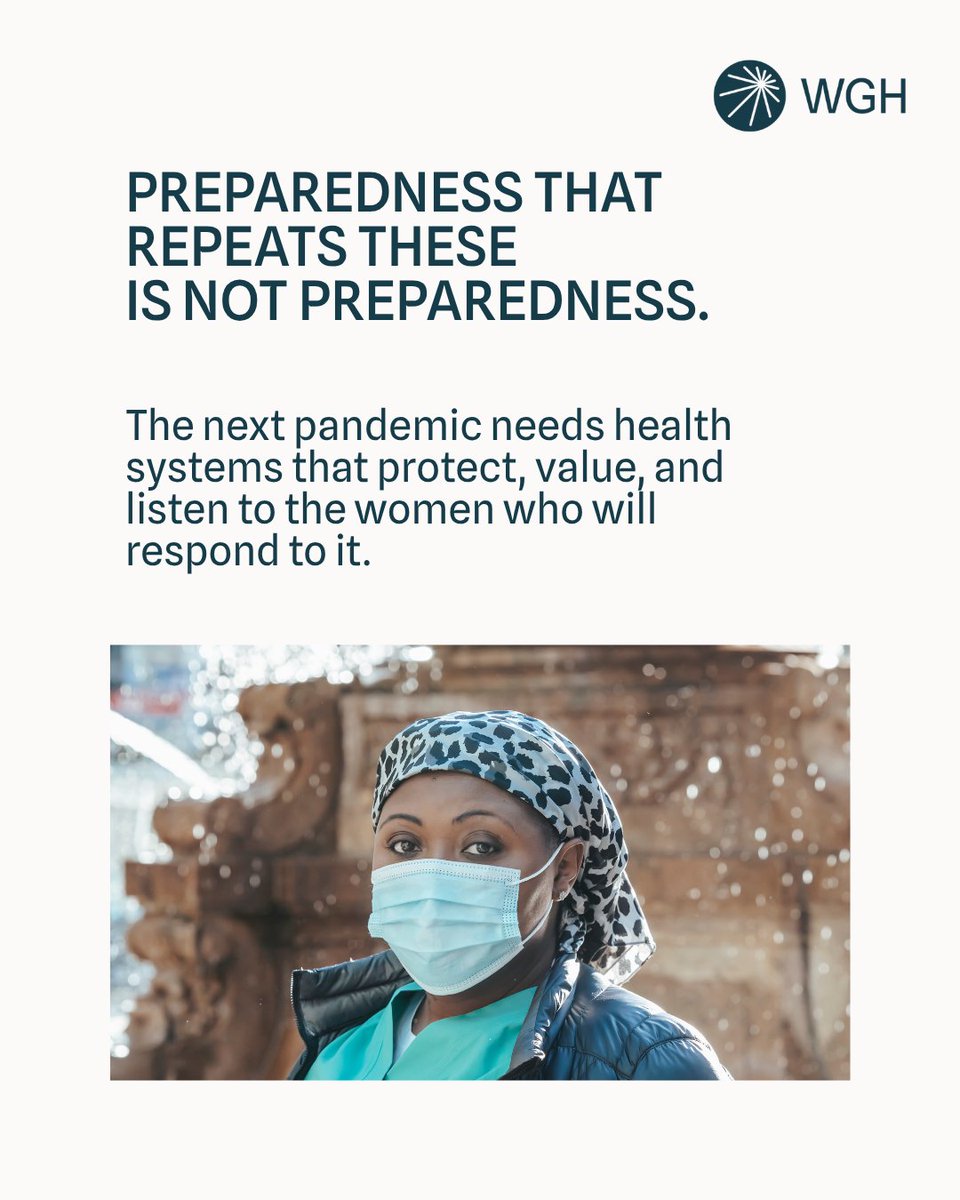 womeninGH's tweet photo. We survived the last pandemic. Today, the UN adopts a plan for the next one.

PPE that didn’t fit. Women on the frontline without decision-making power. The care burden that followed them home.

Preparedness that repeats this isn’t preparedness. #UNGA81 #WomenInGlobalHealth https://t.co/gWEsEdb6zk