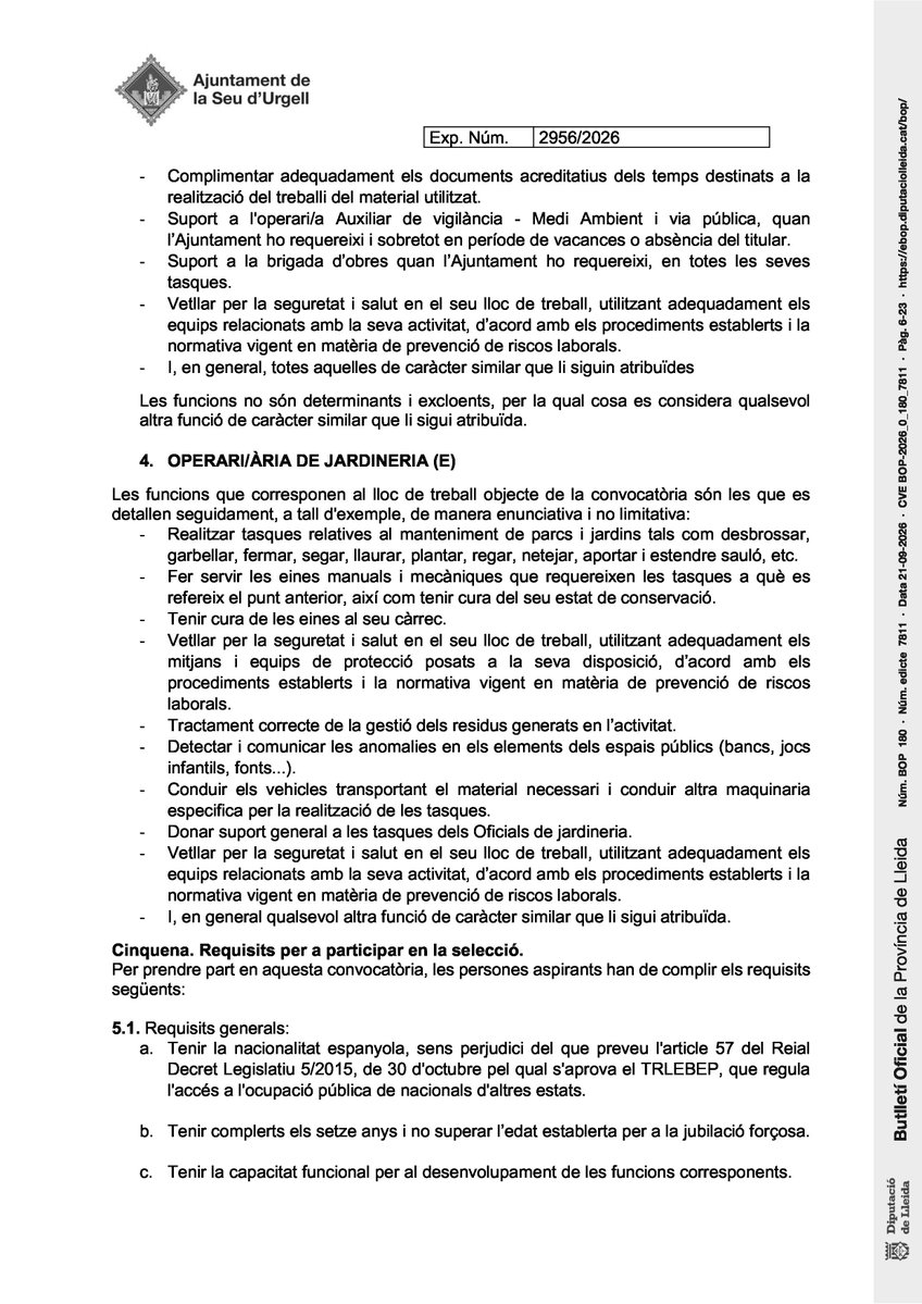 rubio_escolano's tweet photo. El ayuntamiento de la Seu d'Urgell pide un C1 de catalán para poder opositar para jardinero municipal. En Cataluña tenemos una flora tan delicada que necesita que la rieguen con un catalán perfecto. En el resto del planeta, las plantas se conforman con un A2 de la lengua local. https://t.co/T1BGZ87UeL