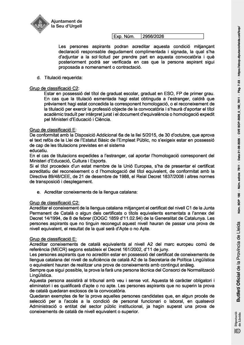 rubio_escolano's tweet photo. El ayuntamiento de la Seu d'Urgell pide un C1 de catalán para poder opositar para jardinero municipal. En Cataluña tenemos una flora tan delicada que necesita que la rieguen con un catalán perfecto. En el resto del planeta, las plantas se conforman con un A2 de la lengua local. https://t.co/T1BGZ87UeL