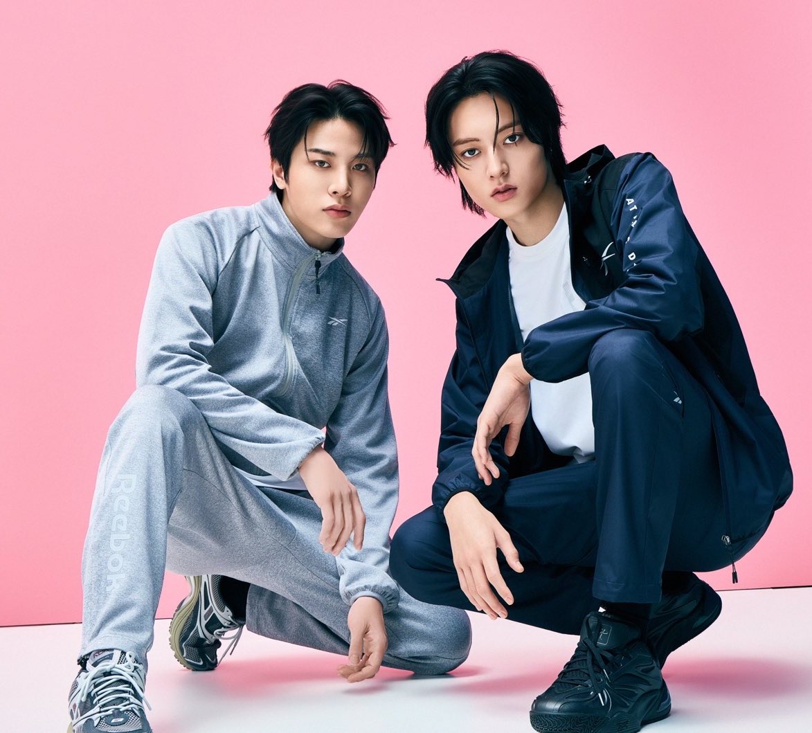 lysmjhwan's tweet photo. thanks to reebok for bringing this best combo together 🫠🫠 junghwan and haruto are literally a perfect match for the sporty look.. https://t.co/hNtwu3aW6Z