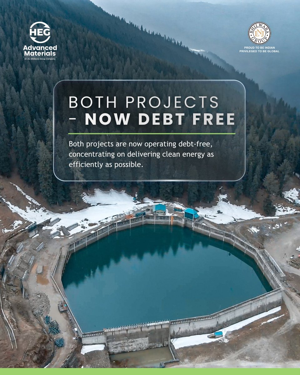 HEGAMofficial's tweet photo. Built in challenging terrain, our two run-of-river hydro plants in - MPCL (86 MW) &amp; ADHPL (192 MW) - have delivered clean power for years.

Today, these established businesses form an important part of HEG Advanced Materials.

#Hydropower #ProgressIsMaterial https://t.co/hM5dCQcyec