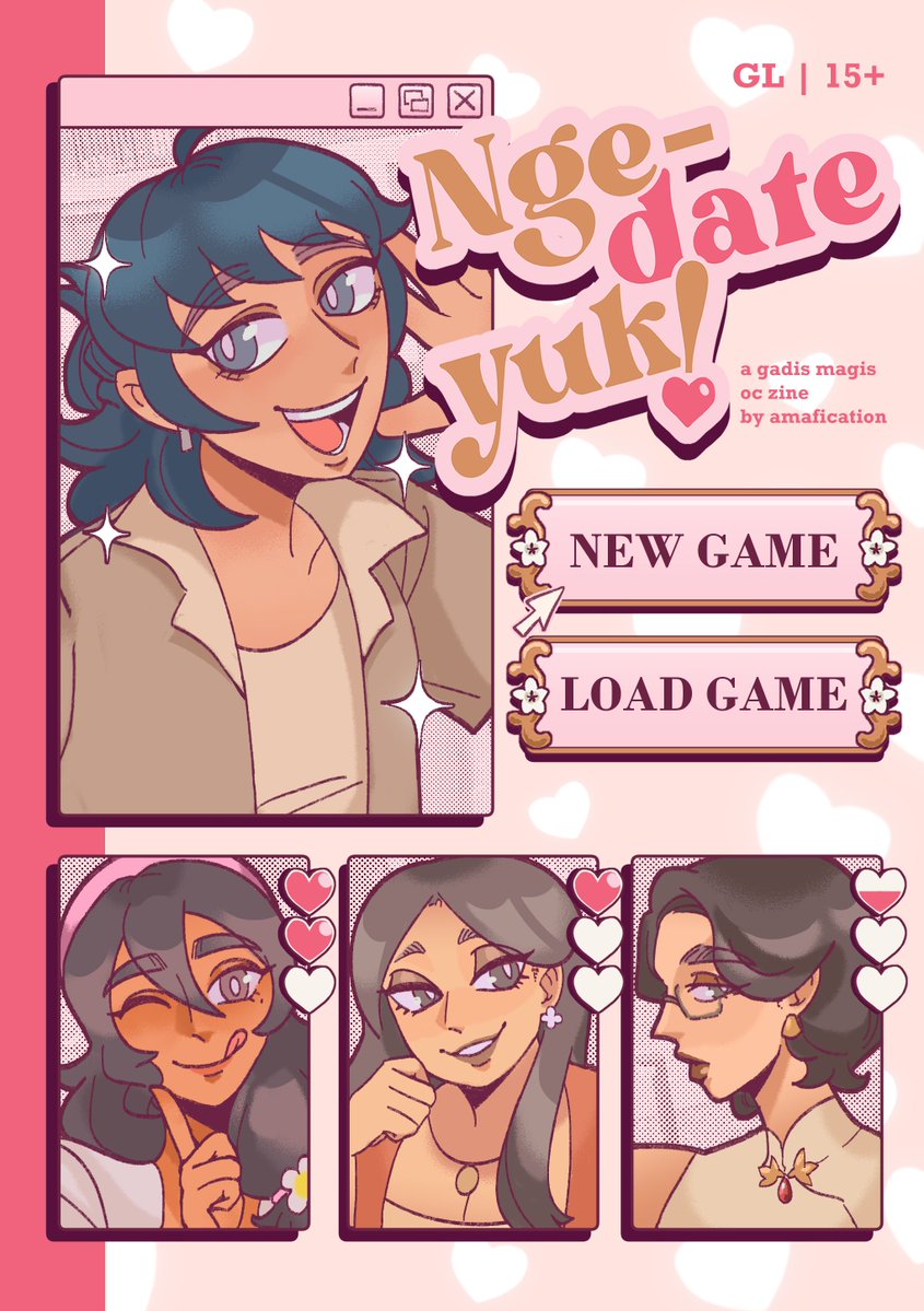 amafication's tweet photo. Ngedate Yuk! - preview for tokiofest &amp; #cf23 💌💕

terdiri dari 3 cerita pendek, Ngedate Yuk! adalah GL oc zine dengan dating sim-inspired choose your own adventure element. which route are you going to pursue? 🤔

A5, Bahasa Indonesia, 46pg, 15+ (mildly suggestive)

(1/8) https://t.co/yaaHqG70Lp