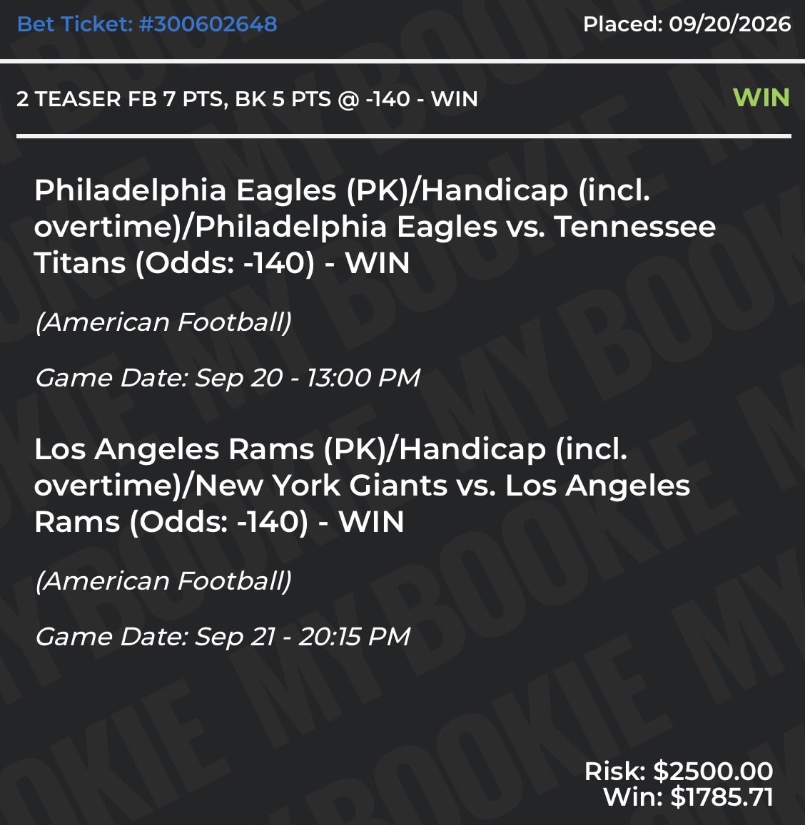fullcardsweep's tweet photo. 8-0 Week & 20-3 RUN💰

🏈5 UNIT 🐳 Eagles/Rams ✅
🏈Isaiah Likely Over 4.5 Receptions ✅
⚾️Chicago White Sox ML ✅
⚾️Philadelphia Phillies ML ✅
⚾️Arizona Diamondbacks -1.5 ✅
⚾️Cubs Over 87.5 Wins (4 UNIT🔨) ✅
🏈Jordan Love Over 1.5 Passing TD ✅

12-1 RUN / 20-3 RUN / 32-8 RUN 💰
18-4 FOOTBALL RUN 💰
10-2 NFL & TWO 5 UNIT WINNERS 💰
7-1 SEPTEMBER MLB DOGS 💰

If you want to make money consistently and long term, DM us ‘BANK’ and we’ll get you set up in VIP on a pass with a discount & bonus FREE TIME!

#gamblingx