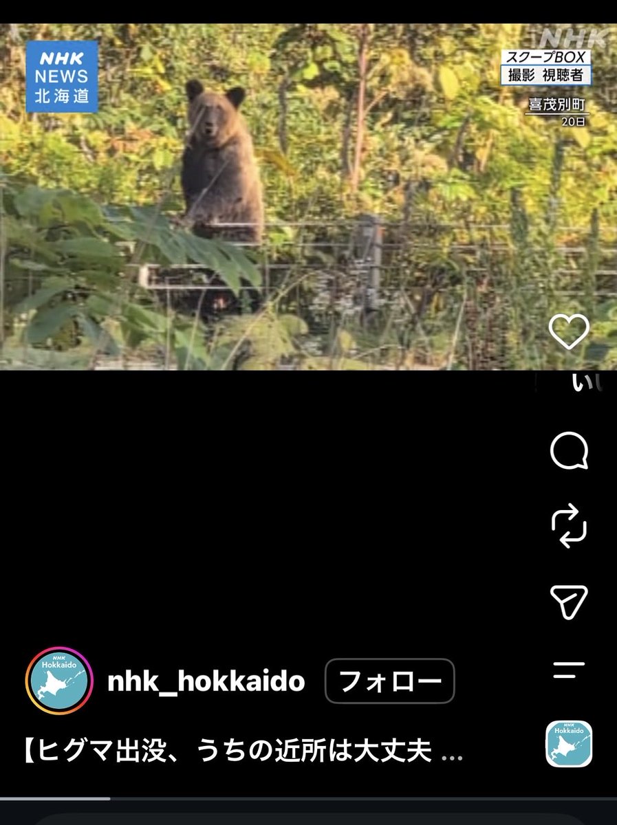 8i554LiR7G3217's tweet photo. 北海道に熊いるの当たり前なんだから私達のお金で放送するな！
NHK！ https://t.co/BYQ78kEmA5