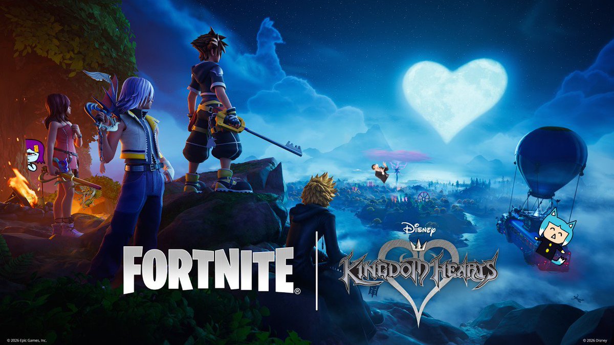 kujootti's tweet photo. キングダムハーツコラボで課金したのでやる　ゲスト【ましろ、スラッシュ】【フォートナイト】 https://t.co/oSD4M4O96v @YouTubeより https://t.co/ucWX63eCS0