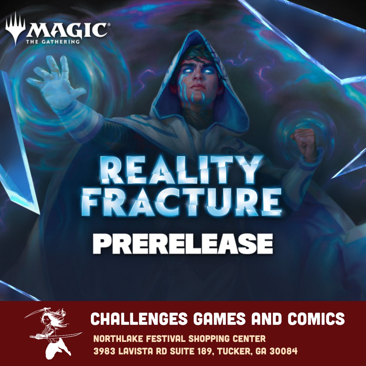 ChallengesGA's tweet photo. TODAY - REALITY FRACTURE!!!
Event registration will be handled through the MTG Companion app. 

Challenges Games and Comics
3983 LaVista RD Suite 189
Tucker GA 30084
https://t.co/QLzOTGnGAZ 

#art #design #comics #animation #challengesmeetup https://t.co/lKoA4tyeUF